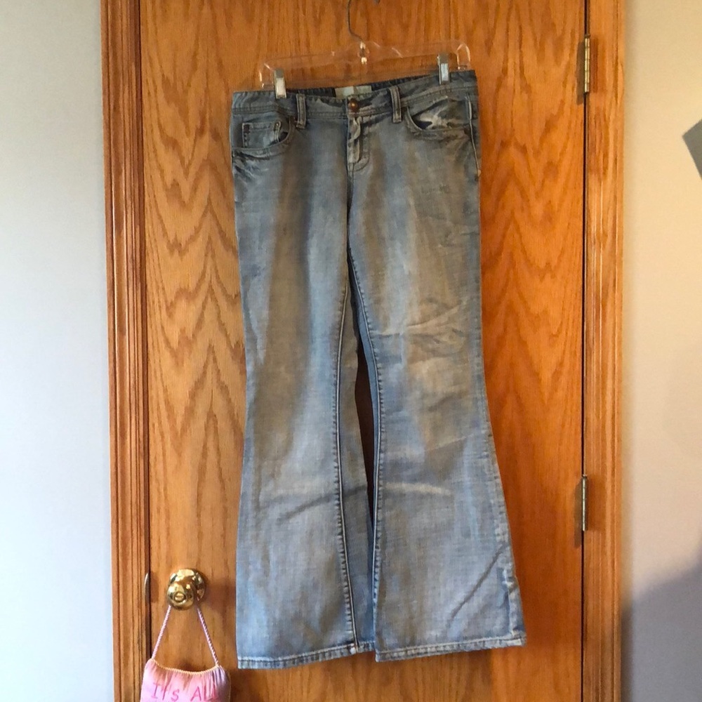 Flare blue jeans